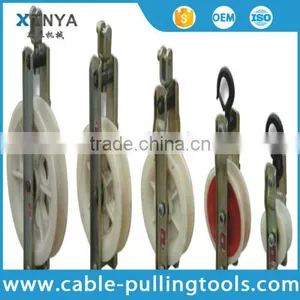 Single Sheave Stringing Pulley Block 408x80mm Suitable for ACSR Conductor 400-500mm2 thumbnail-1