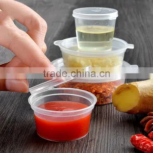 8oz Black Small Plastic Sauce Pot thumbnail-1