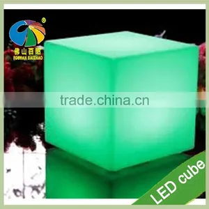 Led Plastic Cube Chair Color Change Wonderful LED Cube Chair Small Seat thumbnail-3