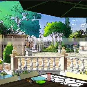 Luxurious Royal 3D Interior Architectural Rendering For European Master Bathroom thumbnail-5