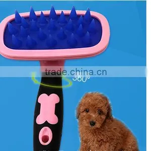 CY108 Pet Comb Mucous Wool Implement Silicone Comb Cat and Dog Fur Cleaner Pets Hair Comb thumbnail-1