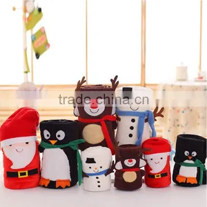 Cartoon Characters Christmas Gift Folding Coral Fleece Small Shaggy Blanket thumbnail-1