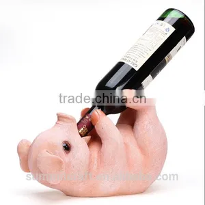 Resin Pig Shaped Funny Animal Wine Bottle Holders thumbnail-1