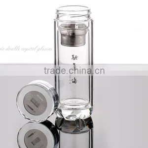 Bpa Free Double-Wall Glass Cup WithTea Infuser With Temperture Display thumbnail-3