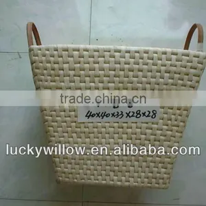 Homes Storage Handwoven Medium Tapered Straw Basket Weaving thumbnail-6