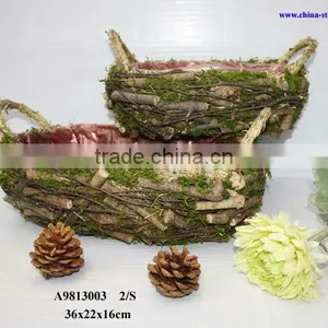 Natural Rattan Wall Planters thumbnail-1