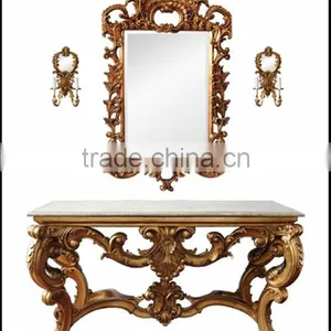 French Style Resin Console Table With Marble Top ME-0431-01 thumbnail-1