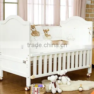 Antique Pure White Solid Wood Teenage Bed, Solid Wood Convertible Kids Bed With Toddlers BF11-08053a thumbnail-3