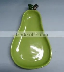 Ceramic Pear Kid Serving Plate thumbnail-1