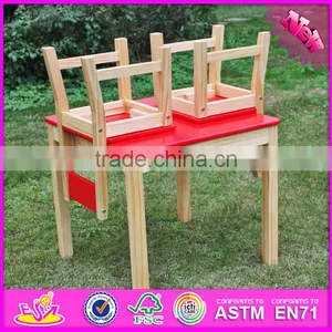 2016 New Design Home / School / Kindergarten Red Solid Wooden Toddler Table and Chairs W08G134 thumbnail-4