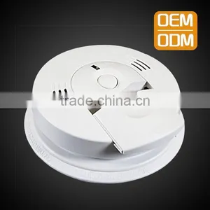 Home 9V Plastic Battery co Smoke Detector Alarm thumbnail-1
