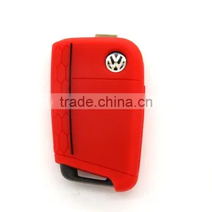 Factory Hottest Selling Style Unit Color Silicone Key Case for Volkswagen Golf 7 Key Cover 2016 thumbnail-6