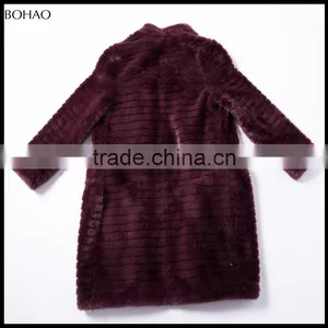 New Color Long Pattern Special Fabric Style Fake Fur Coat Ladies thumbnail-2