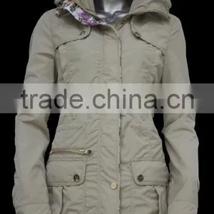 Poland ALIKE Brand Women Or Lady's Cotton Washed Jacket With Hood thumbnail-1