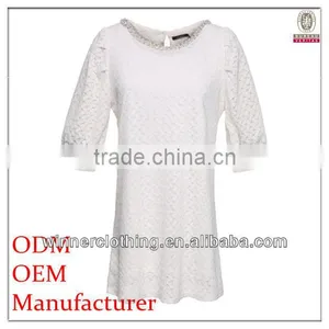 Hot Sale Chinese Manufacturer Ladies' Pencil Neck Design Cheap Winter Dresses thumbnail-1