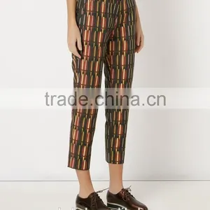 Nice Design Mid-rise Printed Straight Fashion Trousers for Women thumbnail-2