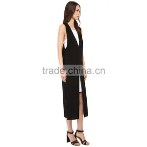 2016 Whlolesale China Casual Dress Long Black Maxi Dress Two Piece Dress thumbnail-4