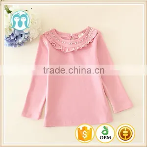 New Fashion Baby Clothes Beading Top Tops and Blouses 2015 Kids Clothes Girls Bottoming Shirts thumbnail-1