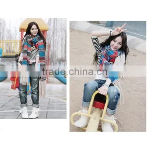 New Design Bohemia Nation Style Beautiful Super Long Scarf With Tassel Warm Knit Lovers Fashion Scarves thumbnail-4
