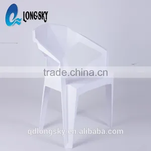 LS-4188 Wholesale High Quality Plastic Bar Chair Event Stacking Chair Modern Creative Geometry Chair for Restaurant thumbnail-3