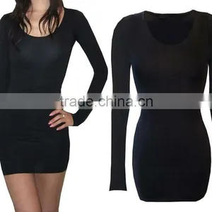 Sexy Black Mini Dress F500A thumbnail-1