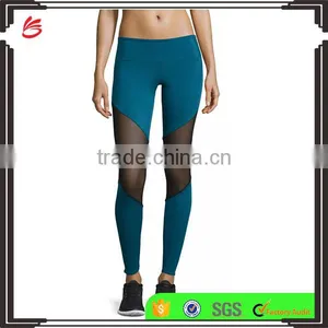 Moisture Wicking Ladies Yoga Pants Womens Custom Nylon Spandex Sports Wear,Mesh Insert Panel Yoga Leggings thumbnail-1