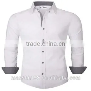 2016 New Wholesale Classic Slim Fit Plaid Custom Mens Casual Dress Shirts thumbnail-1