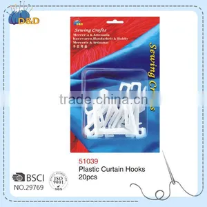 D&D Plastic Curtain Track Curtain Hooks Types thumbnail-1