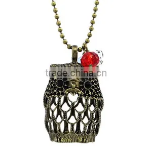 Pendant /Necklaces Owl Halloween Ornaments Antique Bronze Hollow 80cm thumbnail-1