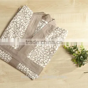 Wholesale 100 Cotton Cheap Spa Sauna Hotel Kimono Robe thumbnail-6