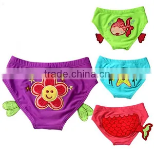 Delicate Embroidered Baby Swimming Diaper Pants thumbnail-1