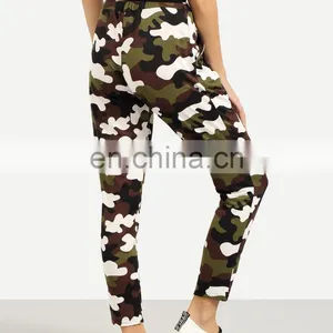 Wholesale High Quality Casual Drawstring Waist Camouflage Pants For Man And Woman thumbnail-3