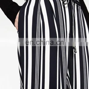 High Quality New Fashion Women Hip Hop Stripe Pants thumbnail-4