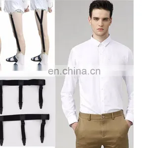 Wholesale One Pair Men's Colorful Elastic Shirt Stays Holders Garter With Non-slip Locking Clamps thumbnail-3