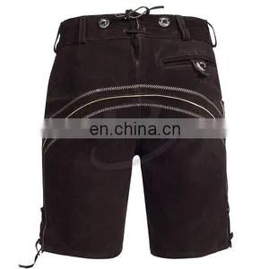 German Bavarian Oktoberfest Trachten Lederhosen Short Cow Suede Leather (Oktoberfest Lederhosen) thumbnail-2