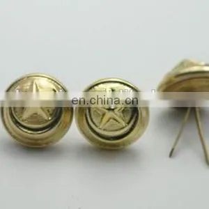 15mm Gold Plated Personalized Brass Button With Logo thumbnail-1