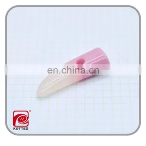 Pink Mix White One Hole Polyester Resin Horn Toggle Button,decorative Accessories thumbnail-1