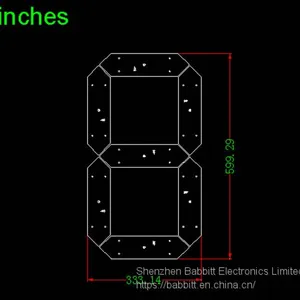 24 Inch Led Outdoor Display Digital Numbers Module 7 Segment LED Number Display For Oil Price LED Signs LED Gas Price thumbnail-2