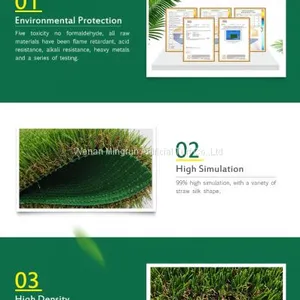 Plastic Artificial Vertical Green Plant Grass Wall For Decoration thumbnail-1