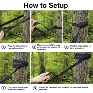 Luxury Waterproof Folding Backpacking Nylon Rope Guitar Hammock thumbnail-4
