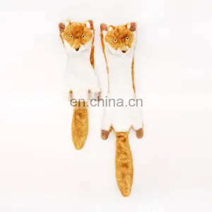 Wholesale Chew Pet Teeth Cleaning Toy no Stuffing Yellow Dog Toy Plush Squirrel thumbnail-4