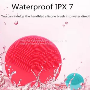 Silicone Facial Cleansing Brush Mini Rounded Waterproof Electric Face Massager thumbnail-3