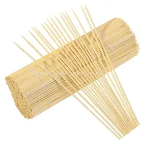 Eco-friendly Disposable Natural Thick Round Bamboo Skewer 300mm BBQ Stick thumbnail-1