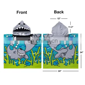 New Cartoon Animal Hooded Baby Bathrobes Kids Bath Towel Bath Robe thumbnail-2