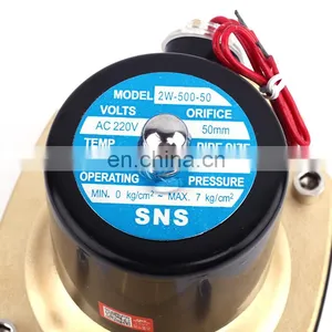 SNS 2W Series Brass Electric Solenoid Valve Normally Closed Water, Air, Diesel DC12V 24V 110V 220V thumbnail-4