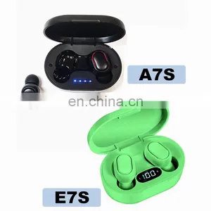 Factory Price for A7S Earphones Wired True HiFi Wireless E7S TWS Headphones I7s I12 Sport Earbuds Wireless Earphone thumbnail-1