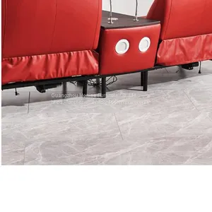 Leather Art Function Sofa Carrying Multifunctional Coffee Table Reading Light Italian Minimalist Cinema Sofa Intelligent Adjustment Angle thumbnail-5