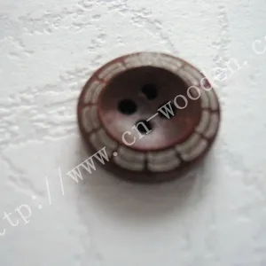 The Manufacturer Provides Marking Wood Button 30mm Laser Pattern Cartoon Wood Button Wood Button Pear Wood Button thumbnail-1