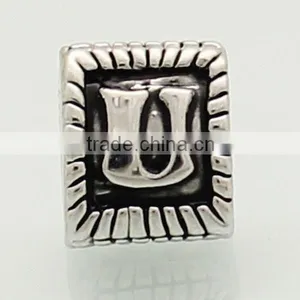 Stainless Steel Metal Alphabet Letter Beads thumbnail-1