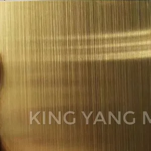 Stainless Steel Sheet Titanium Gold Hairline thumbnail-1